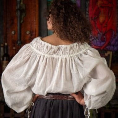 Versatile Pirate Shirt | Lightweight Cotton Drawstring Garment-Pirate Clothing Store