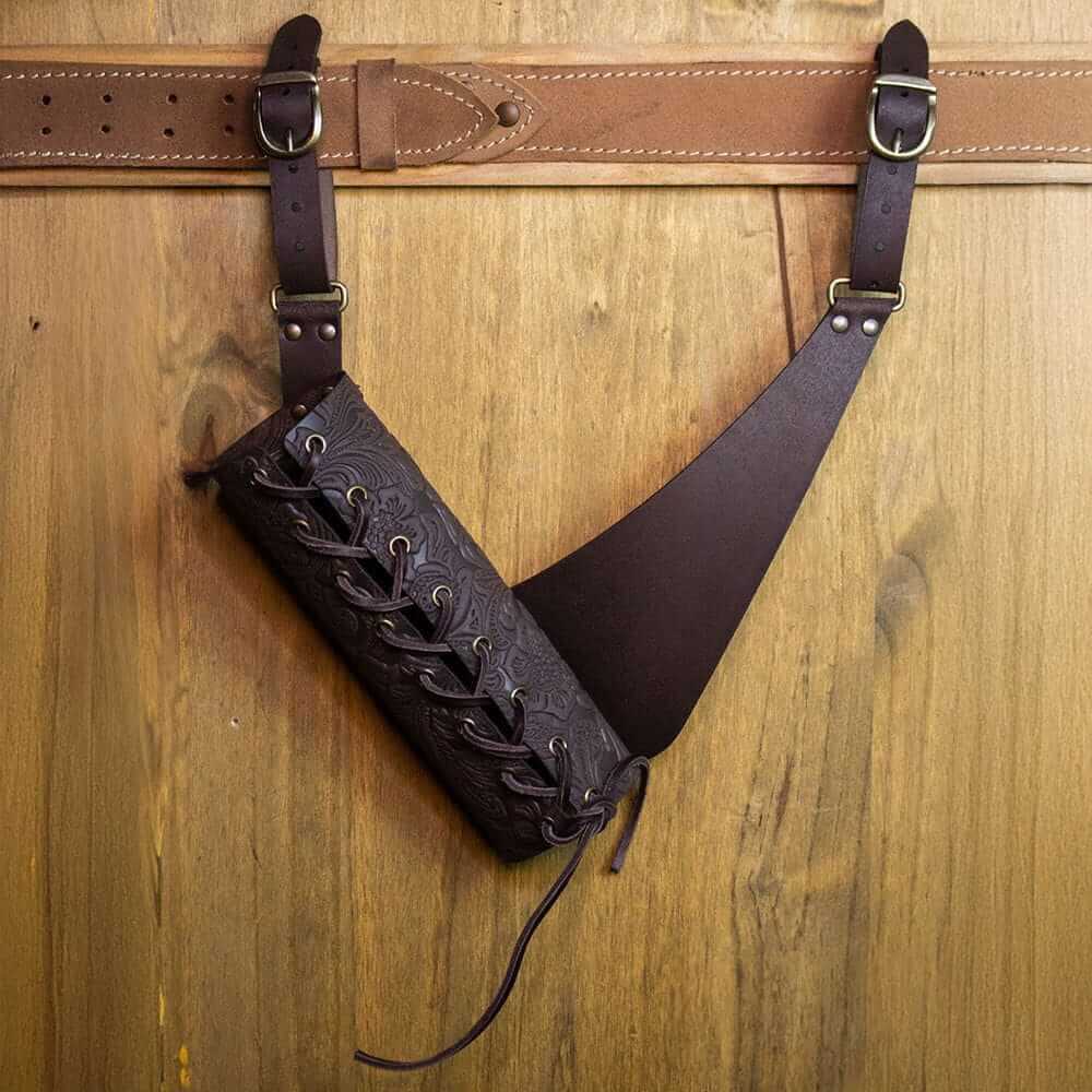 Adjustable Laced Leather Sword Hanger-Pirate Clothing Store