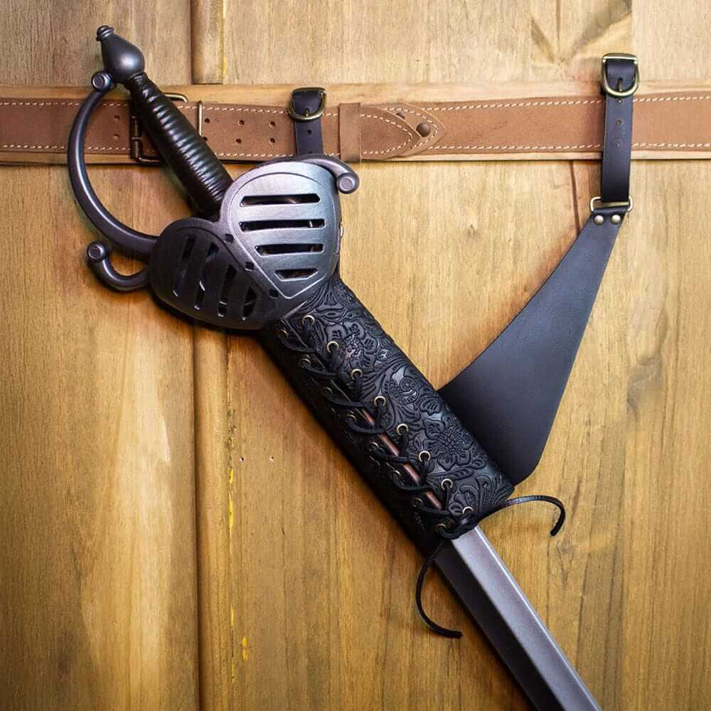 Adjustable Laced Leather Sword Hanger-Pirate Clothing Store