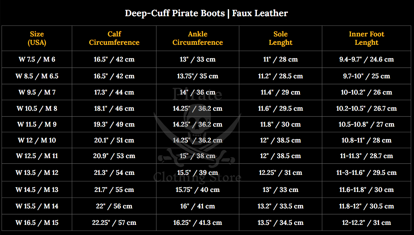 Deep-Cuff Pirate Boots | Faux Leather