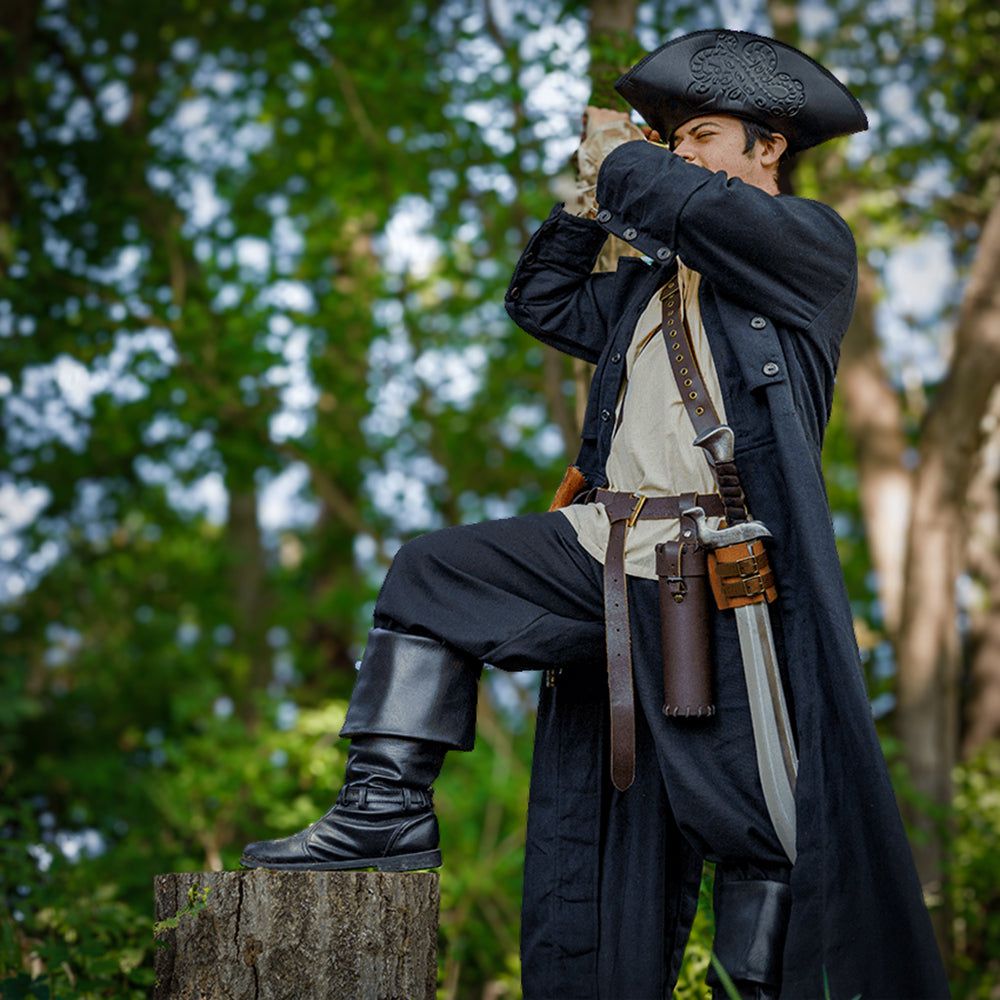 Deep-Cuff Pirate Boots | Faux Leather-Pirate Clothing Store
