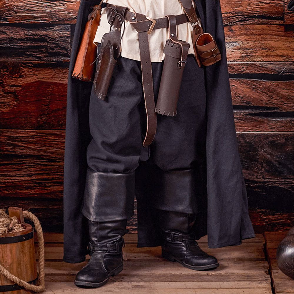 Deep-Cuff Pirate Boots | Faux Leather-Pirate Clothing Store