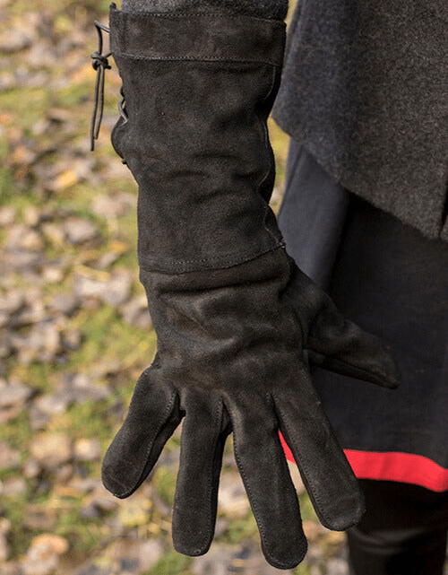 Leather Pirate Gauntlet Gloves