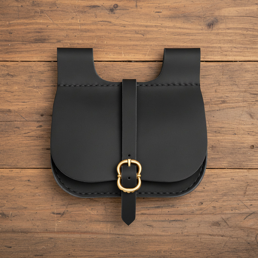 Leather Belt Pouch | Pirate Waist Bag | Buckle Closure