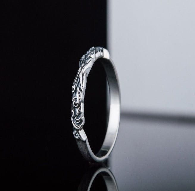 Sterling Silver Raven Pirate Ring | Customizable Size-Pirate Clothing Store