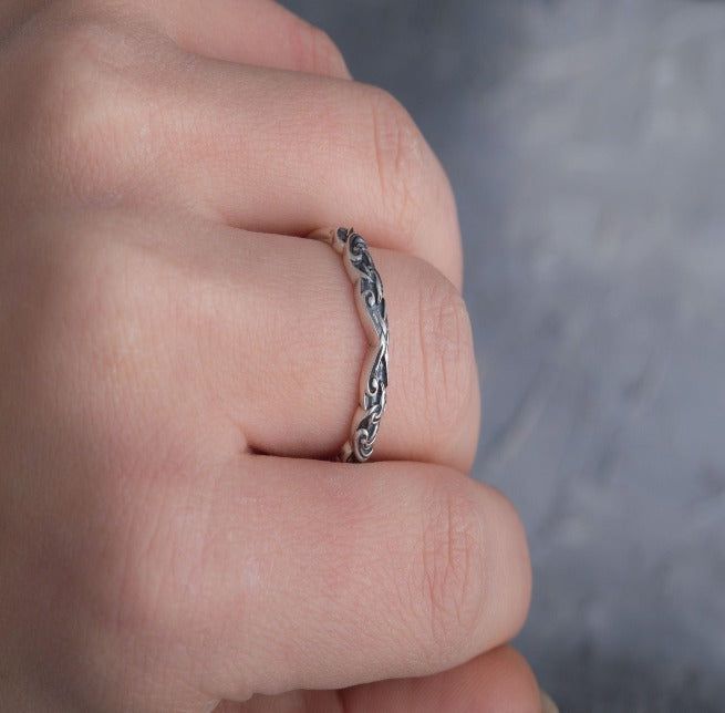 Sterling Silver Raven Pirate Ring | Customizable Size-Pirate Clothing Store