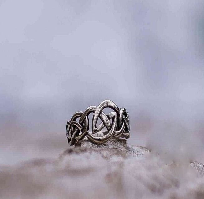Handcrafted Sterling Silver Celtic Knot Pirate Ring | Customized Sizing-Pirate Clothing Store