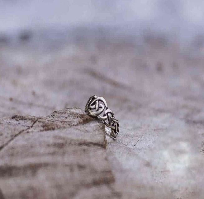 Handcrafted Sterling Silver Celtic Knot Pirate Ring | Customized Sizing-Pirate Clothing Store