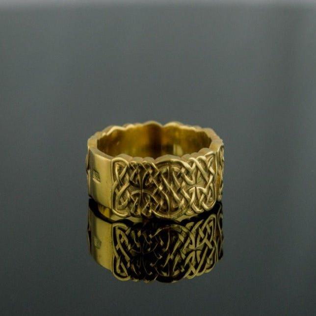 14K Gold Pirate Ring | Handcrafted Celtic Knotwork Design-Pirate Clothing Store