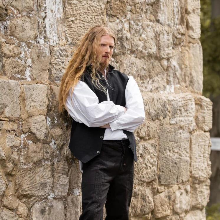 Pirate Button-Up Vest | Hand-Woven Cotton-Pirate Clothing Store