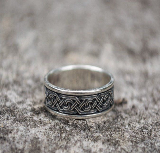 Handcrafted Sterling Silver Pirate Ornament Ring | Custom Sizing-Pirate Clothing Store