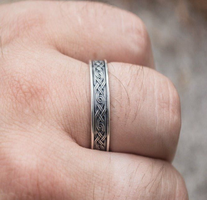 Handcrafted Sterling Silver Pirate Ornament Ring | Custom Sizing-Pirate Clothing Store