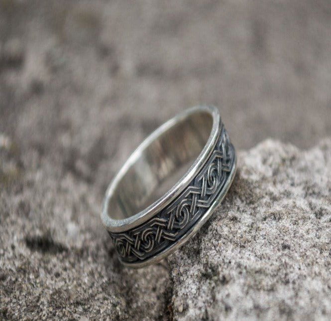 Handcrafted Sterling Silver Pirate Ornament Ring | Custom Sizing-Pirate Clothing Store