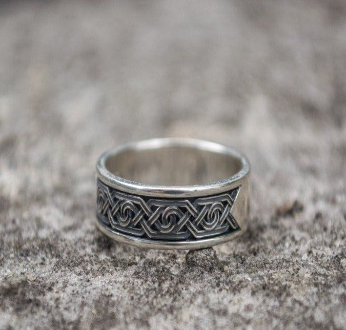 Handcrafted Sterling Silver Pirate Ornament Ring | Custom Sizing-Pirate Clothing Store