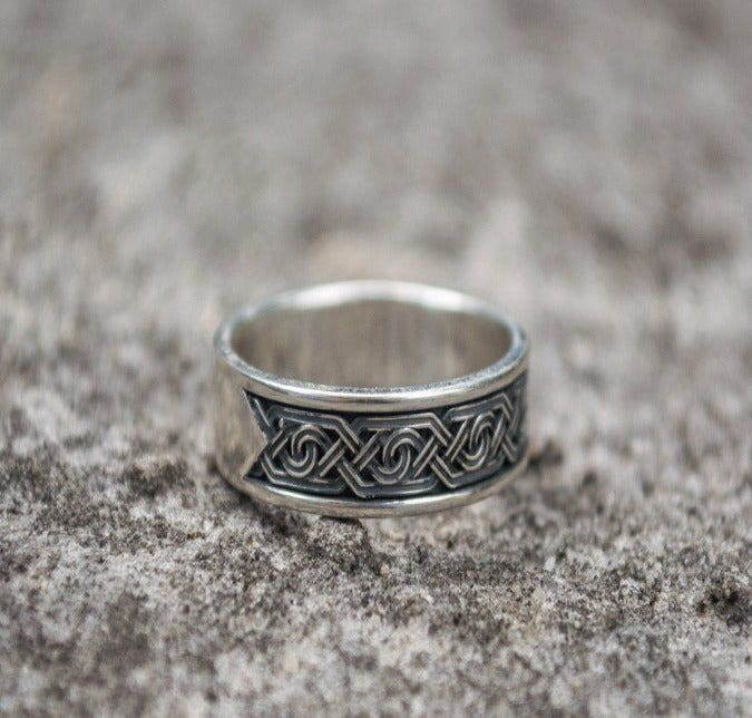 Handcrafted Sterling Silver Pirate Ornament Ring | Custom Sizing-Pirate Clothing Store