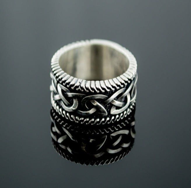 Handcrafted Sterling Silver Pirate Ring | Norse-Inspired Design-Pirate Clothing Store