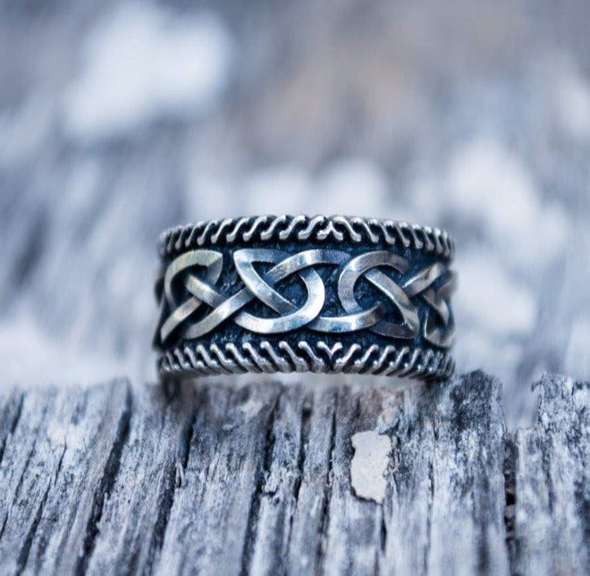 Handcrafted Sterling Silver Pirate Ring | Norse-Inspired Design-Pirate Clothing Store
