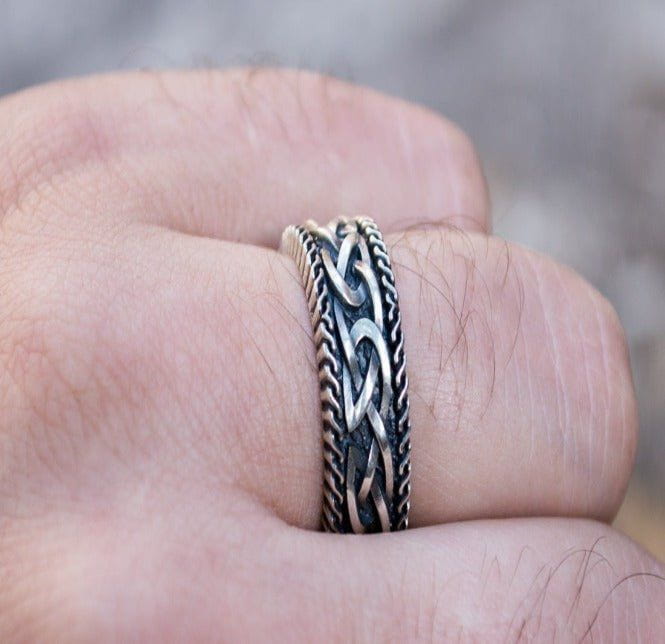 Handcrafted Sterling Silver Pirate Ring | Norse-Inspired Design-Pirate Clothing Store