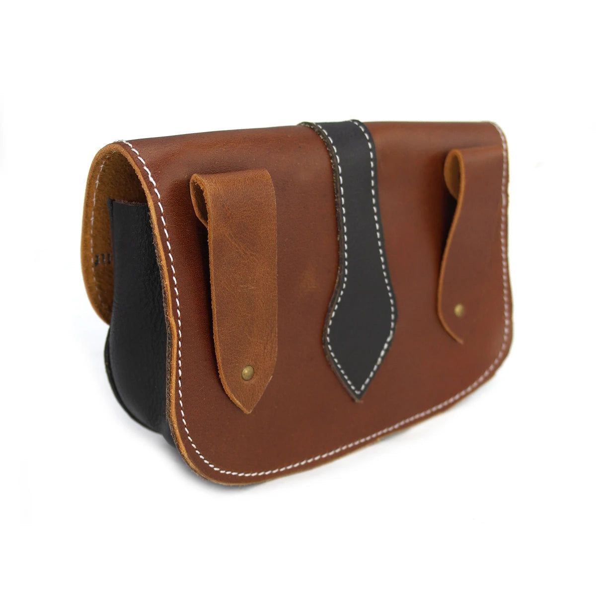 Leather Belt Pouch | Pirate Belt Bag | Wooden Clasp-Pirate Clothing Store