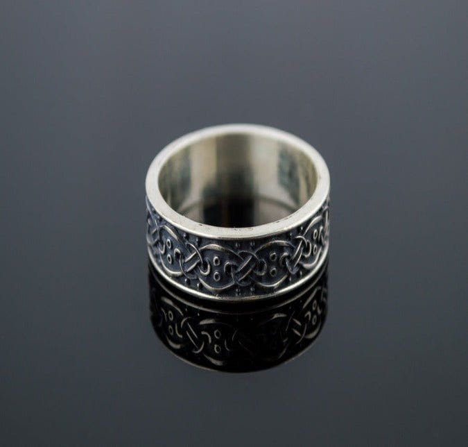 Sterling Silver Norse-Inspired Pirate Ring | Scandinavian Design-Pirate Clothing Store