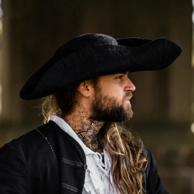 Felted Wool Tricorn Hat | Viking Reenactment & Cosplay Accessories-3-Viking Warrior