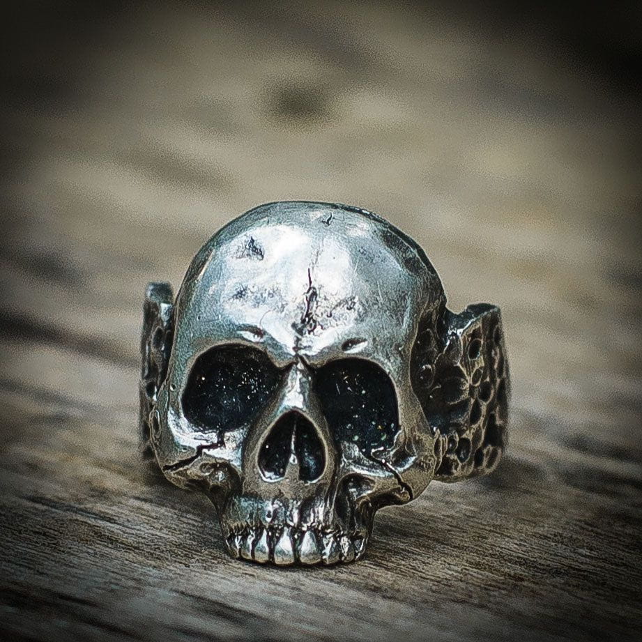 Dead Man’s Skull Sterling Silver Ring-Pirate Clothing Store