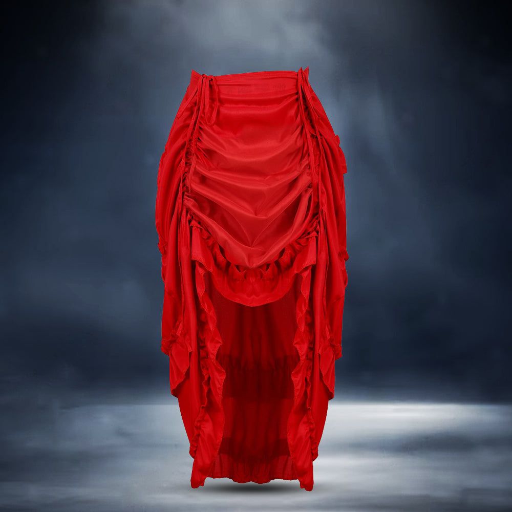 Pirate Wench Irregular Pleated Long Skirt