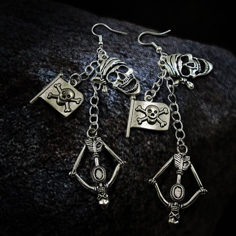 Pirate Charm Dangle Earrings