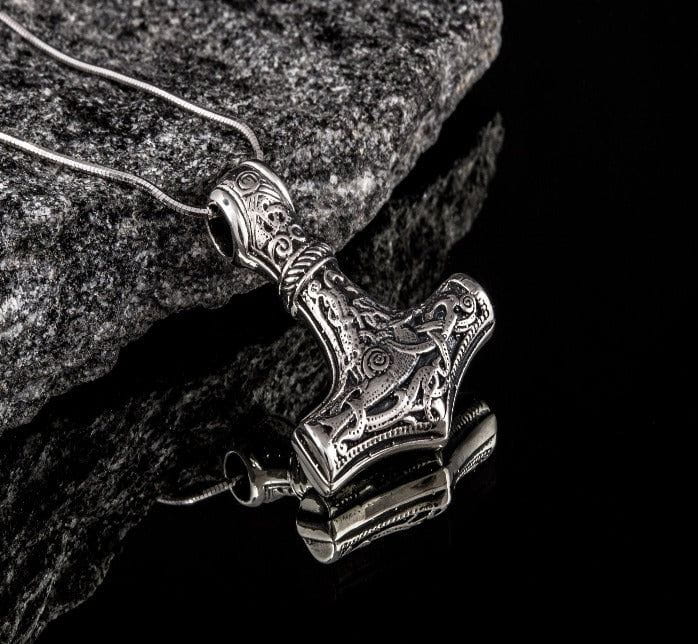 Old Norse Thor's Hammer Pirate Pendant | Sterling Silver-Pirate Clothing Store
