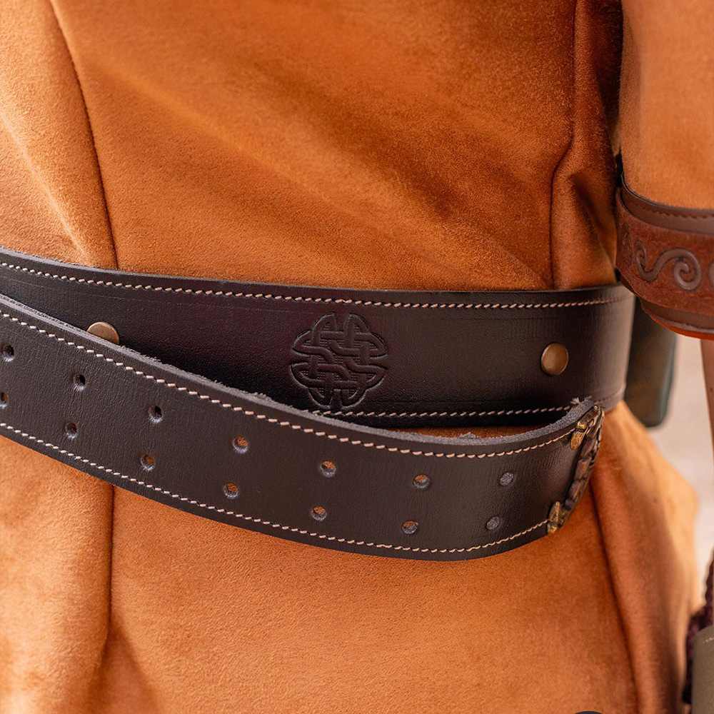 Pirate Belt - Genuine Leather Double-Prong Buckle-Pirate Clothing Store