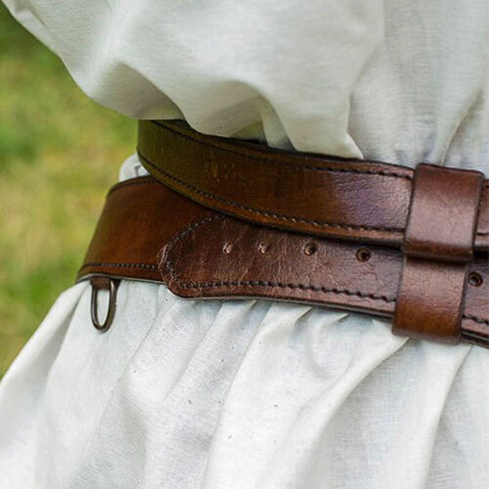 close-up of sword belt detail