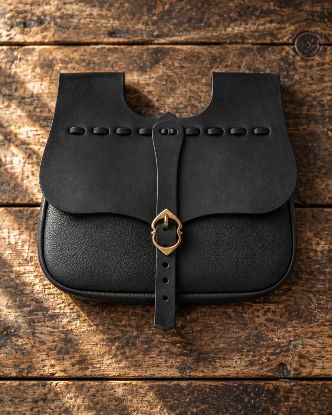 Black Pirate Belt Bag | Handmade Leather