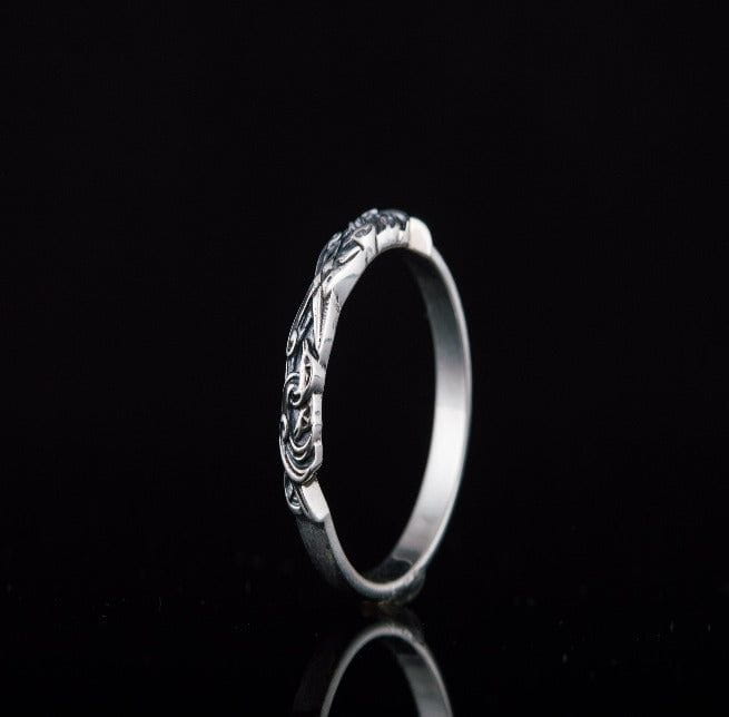 Sterling Silver Raven Pirate Ring | Customizable Size-Pirate Clothing Store