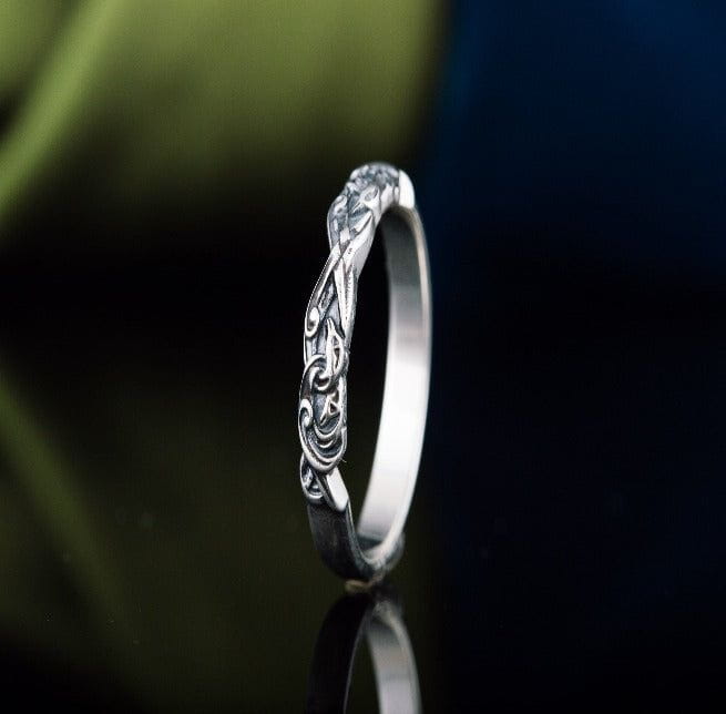 Sterling Silver Raven Pirate Ring | Customizable Size-Pirate Clothing Store