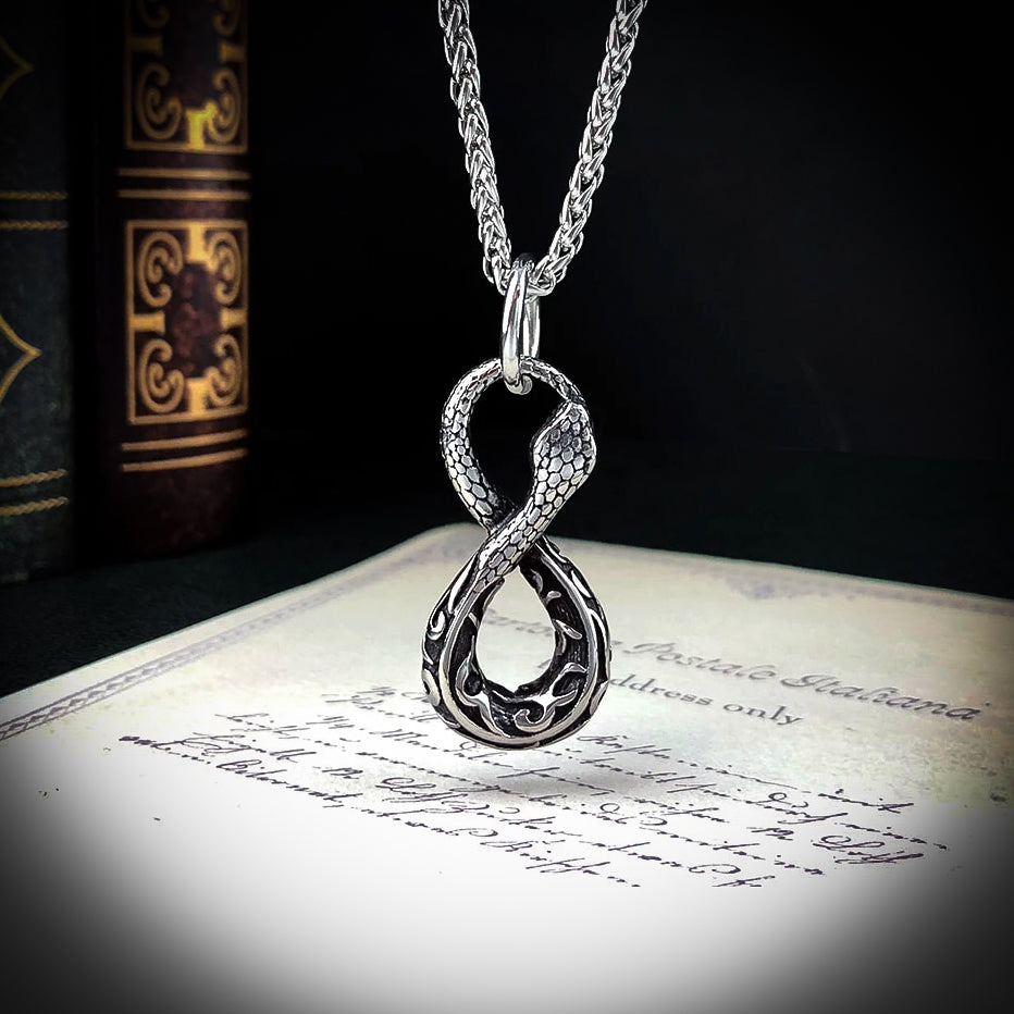 Swirling Serpent Pendant Necklace