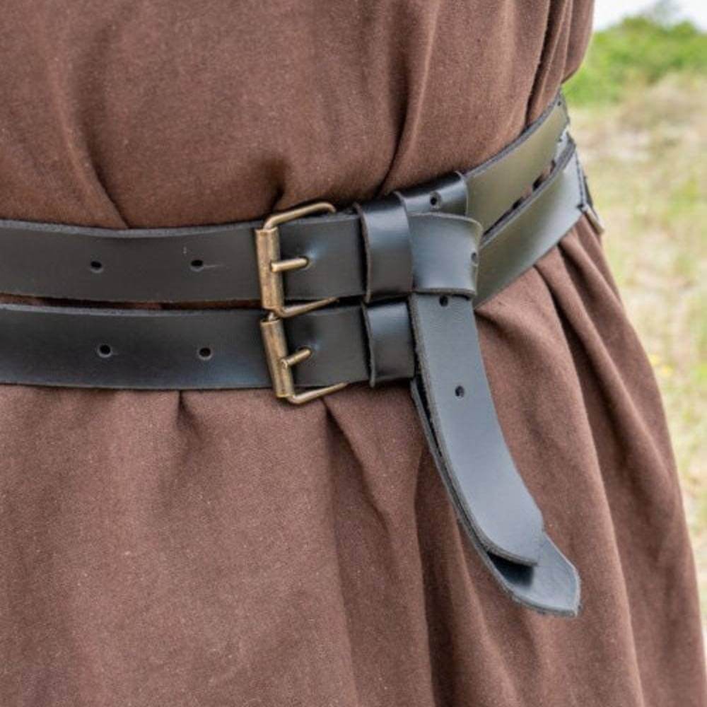 Twin Belt – Pirate Heavy Duty Belt in Faux Leather-Pirate Clothing Store