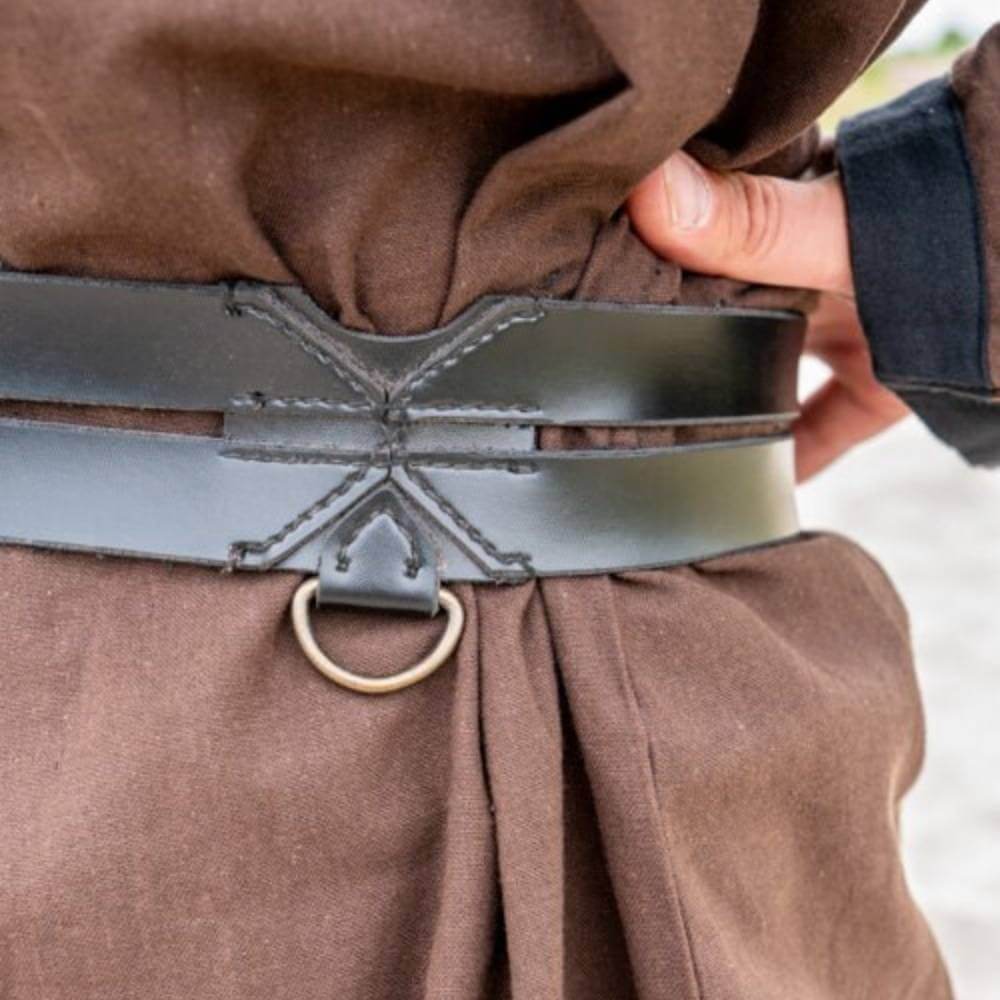 Twin Belt – Pirate Heavy Duty Belt in Faux Leather-Pirate Clothing Store