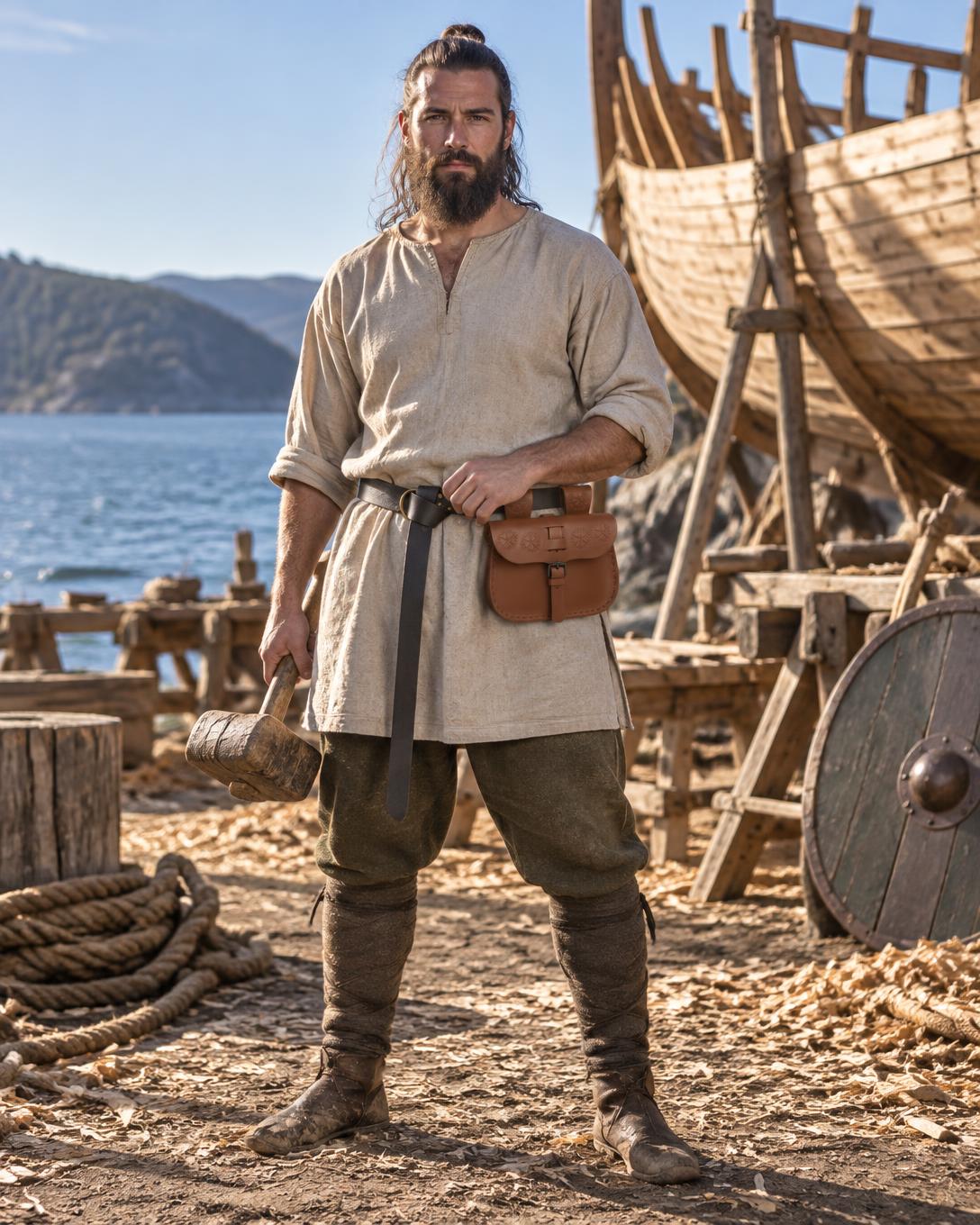 Brown Pirate Belt Bag | Handmade Leather