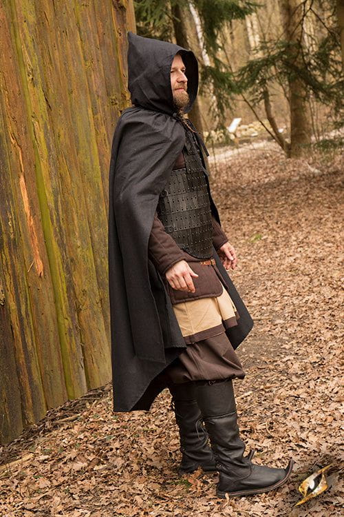 Close-up of water-resistant cotton fabric on Pirate cloak