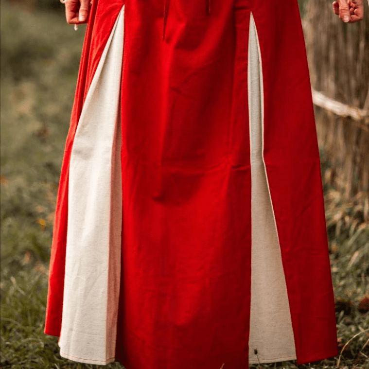Close-up of the lace-up front on the pirate skirt