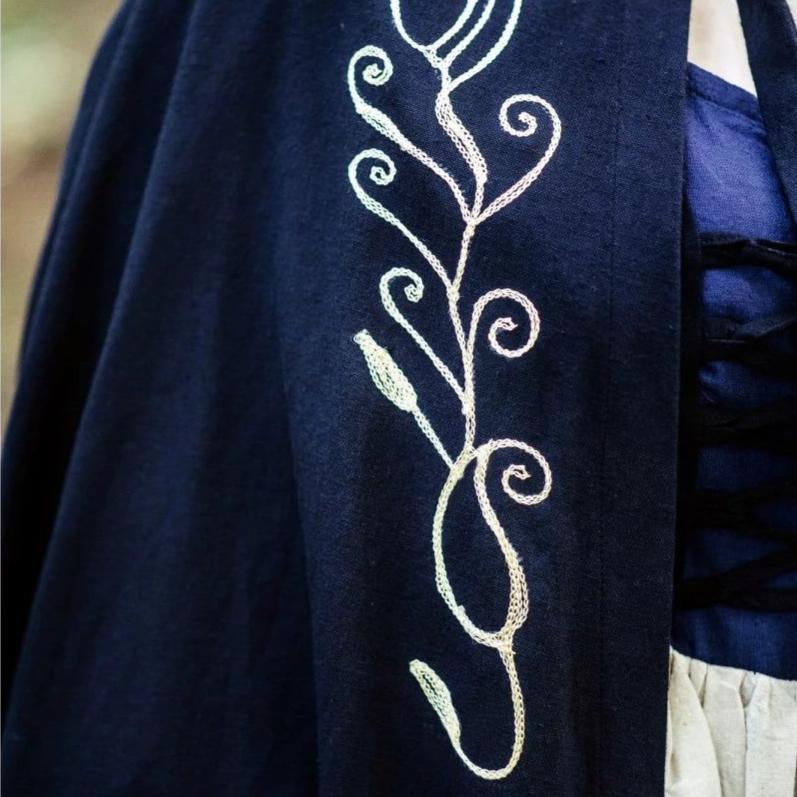 Red Pirate cloak shown at full length