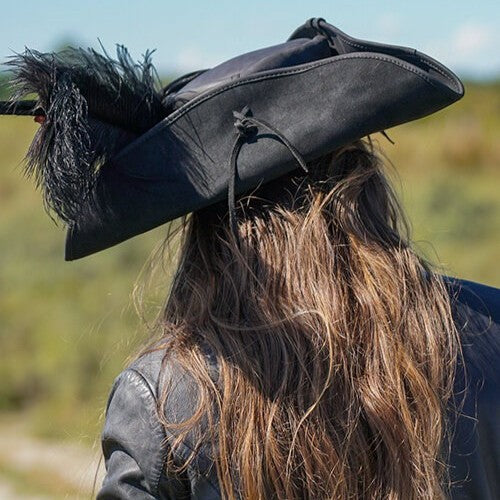 Simple Leather Pirate Tricorn Hat | Genuine Leather