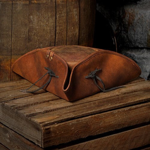 Simple Leather Pirate Tricorn Hat | Genuine Leather