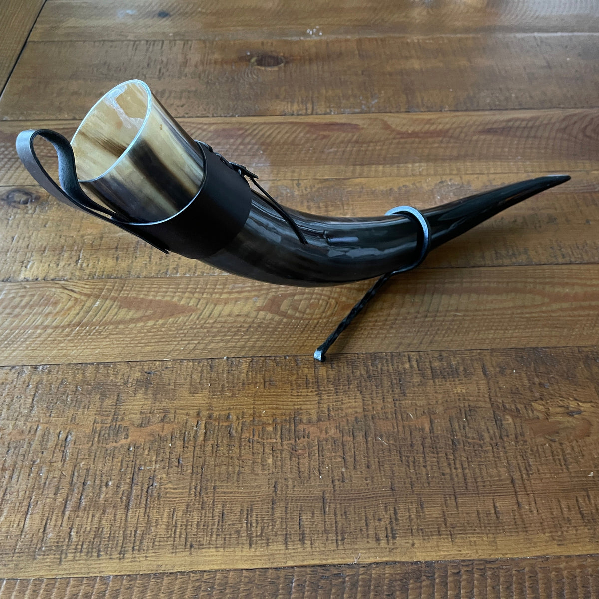 Pirate Horn with Belt Loop and Iron Display Stand