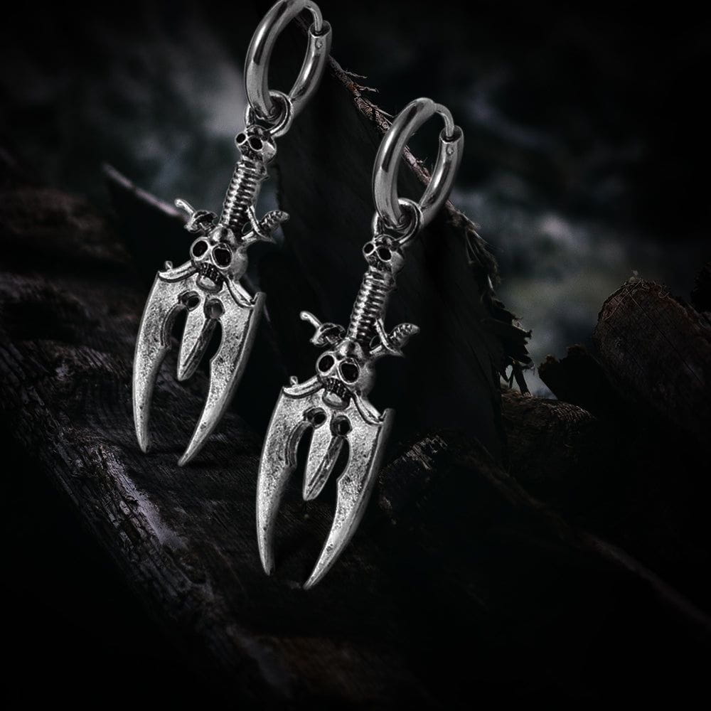 Pirate Skull and Dagger Earrings