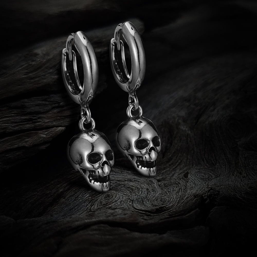 Dangling Pirate Skull Earrings