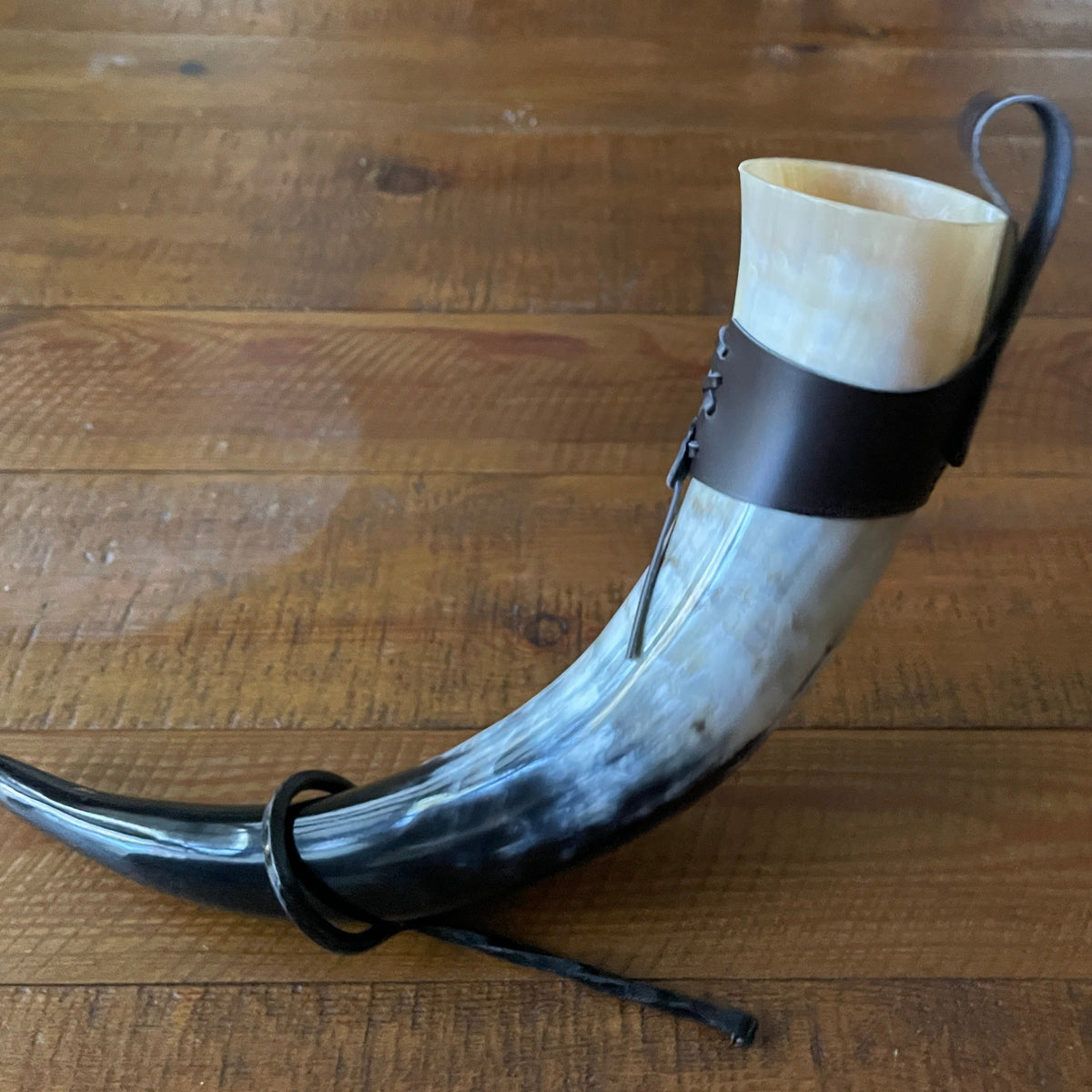 Pirate Horn with Belt Loop and Iron Display Stand