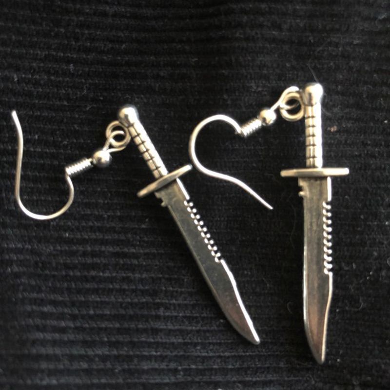 Gothic Dagger Earrings (gold finish)