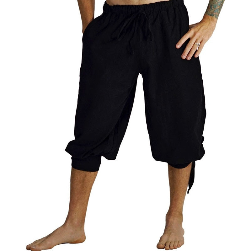 Pirate Pants - Calf Length Ship Pants in black