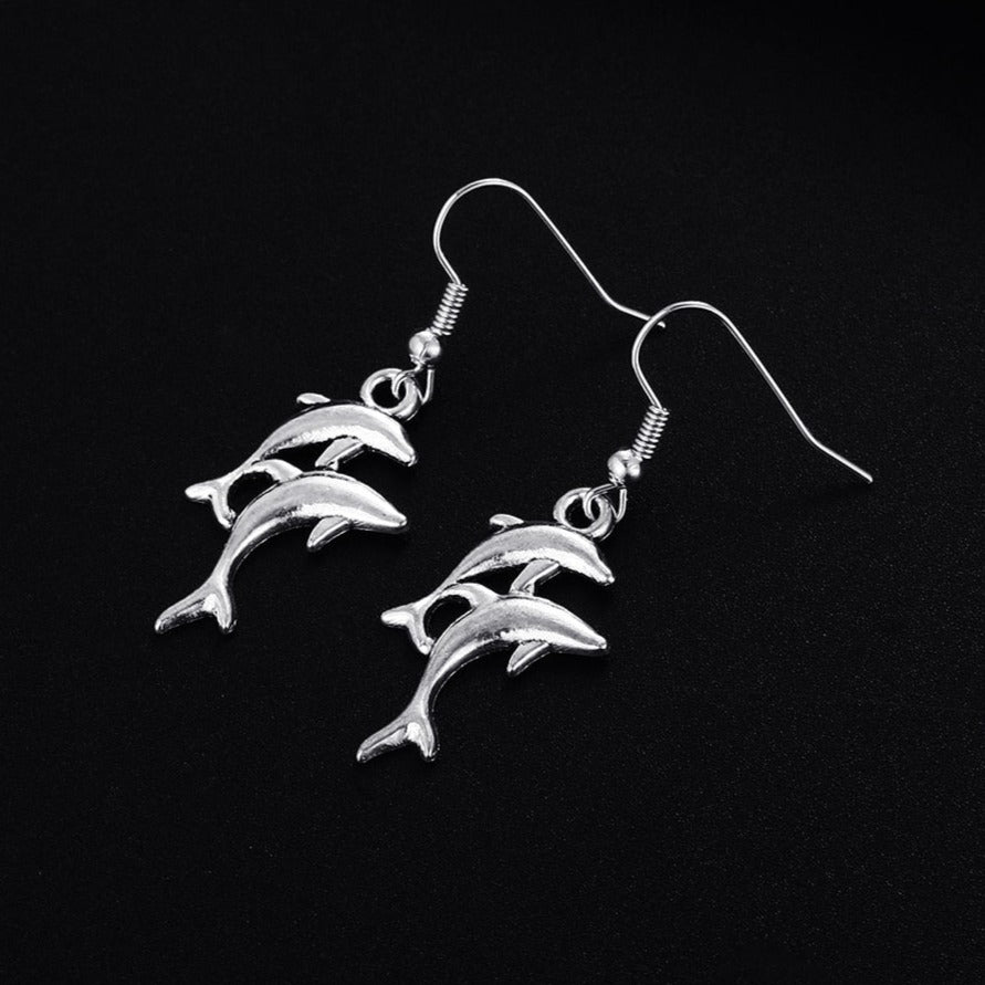 Darting Dolphin Earrings